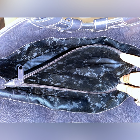 Authentic Vintage Hunting World Leather & Denim Tote/Handbag - Picture 8 of 15